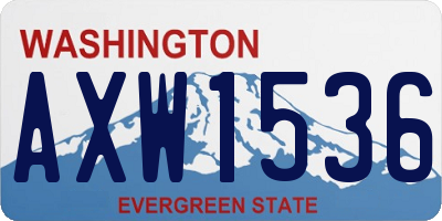 WA license plate AXW1536