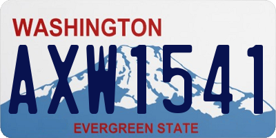WA license plate AXW1541