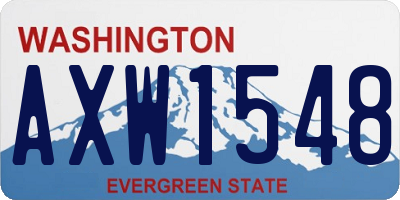 WA license plate AXW1548