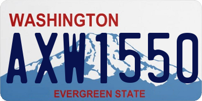 WA license plate AXW1550