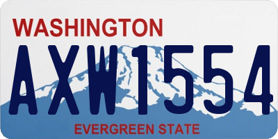 WA license plate AXW1554