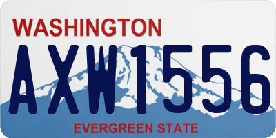 WA license plate AXW1556