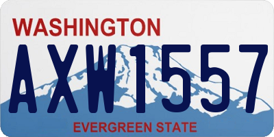WA license plate AXW1557