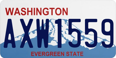 WA license plate AXW1559