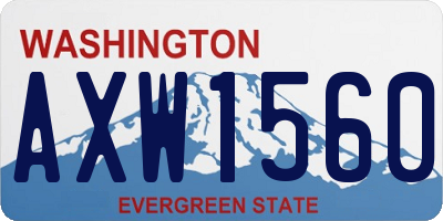 WA license plate AXW1560