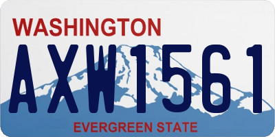 WA license plate AXW1561