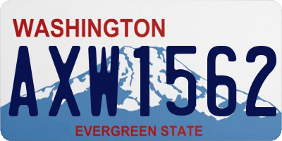 WA license plate AXW1562
