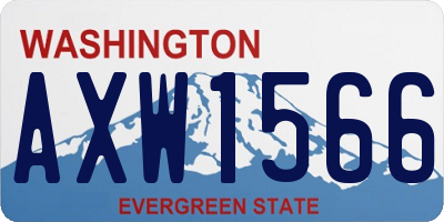WA license plate AXW1566