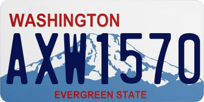 WA license plate AXW1570