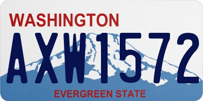 WA license plate AXW1572