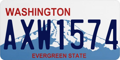 WA license plate AXW1574