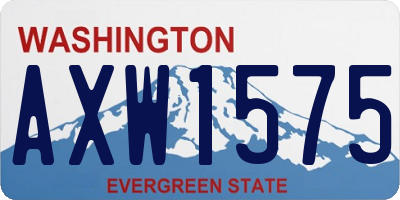 WA license plate AXW1575