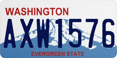 WA license plate AXW1576