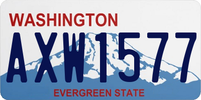 WA license plate AXW1577