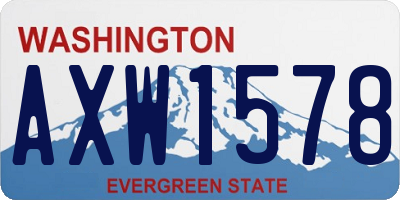 WA license plate AXW1578