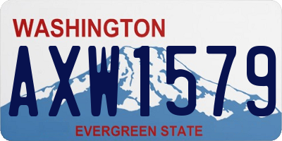 WA license plate AXW1579