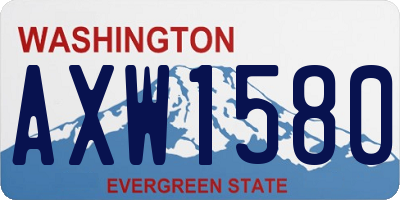 WA license plate AXW1580