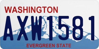 WA license plate AXW1581