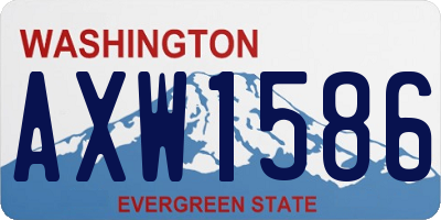WA license plate AXW1586