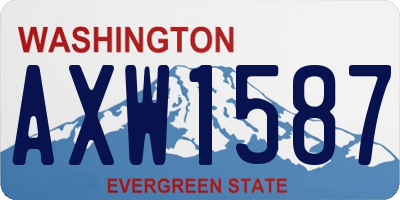 WA license plate AXW1587