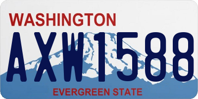 WA license plate AXW1588