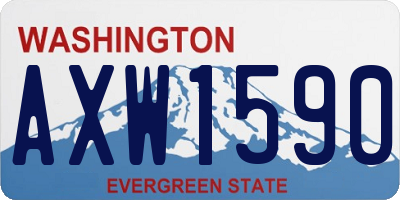 WA license plate AXW1590
