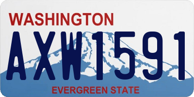 WA license plate AXW1591