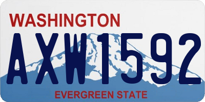 WA license plate AXW1592