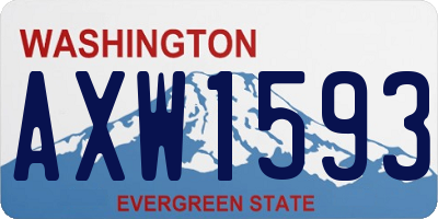 WA license plate AXW1593