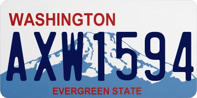 WA license plate AXW1594