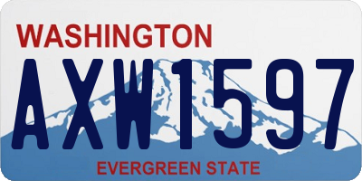 WA license plate AXW1597