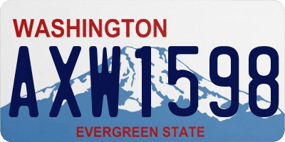 WA license plate AXW1598