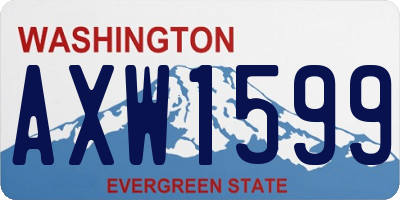 WA license plate AXW1599