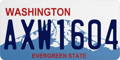 WA license plate AXW1604