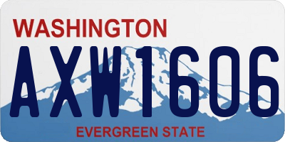 WA license plate AXW1606