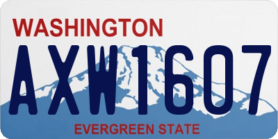 WA license plate AXW1607