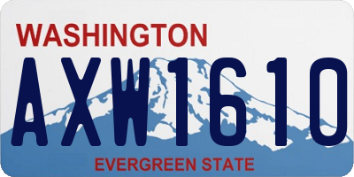 WA license plate AXW1610