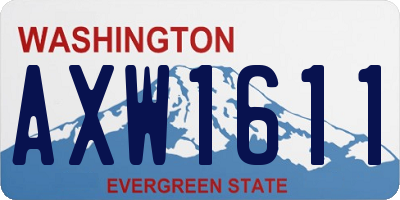 WA license plate AXW1611