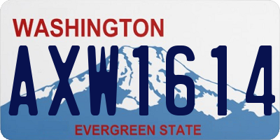 WA license plate AXW1614