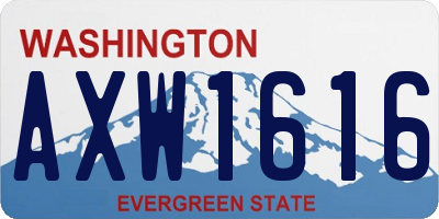WA license plate AXW1616