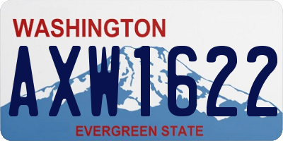 WA license plate AXW1622