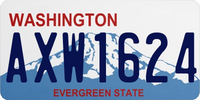 WA license plate AXW1624