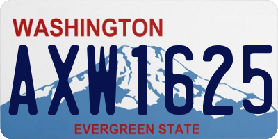 WA license plate AXW1625