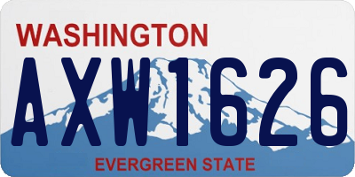 WA license plate AXW1626