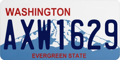 WA license plate AXW1629