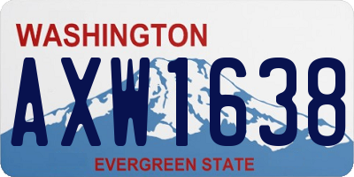 WA license plate AXW1638