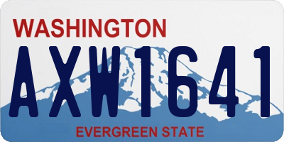 WA license plate AXW1641