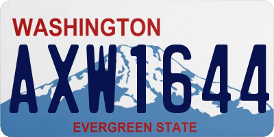 WA license plate AXW1644