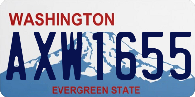 WA license plate AXW1655