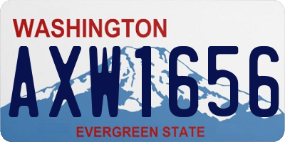 WA license plate AXW1656